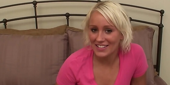 shy blonde teenager makes her first porn