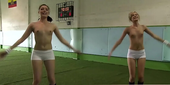 perv lesbian coach shows the ropes to teen bitches angelina maylee nikki lavay and chloe brooke