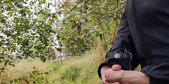 i jerk my big cock in a park