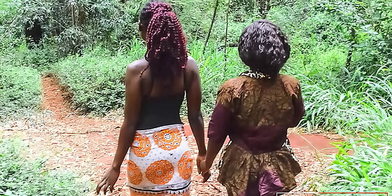 ebony black lesbians pick up sweet fruits and make love