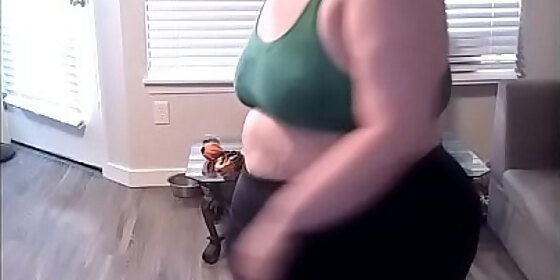sweaty bbw workout