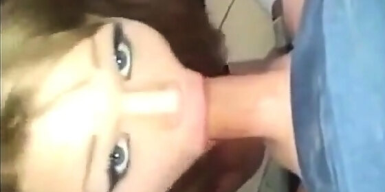 cute young asian sucks white cock and swallows