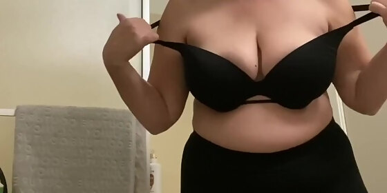 shy woman is given a humiliating and full body inspection