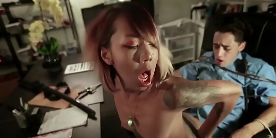 asian slut robs the office guard s virginity kimberly chi