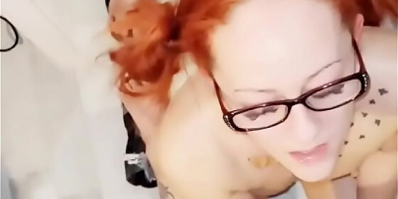 kitty likes sucking his long hard dick drinking piss being spat on and tasting cum