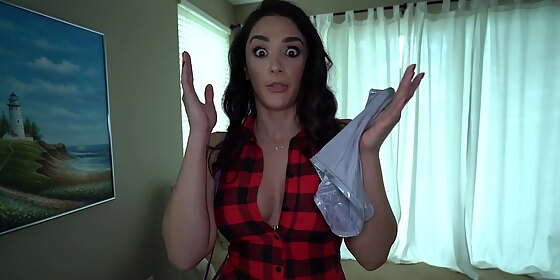 busty step mom catches panty sniffing son and takes anal pounding from him