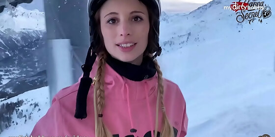  daring amateur risky public swallow on the teleferic