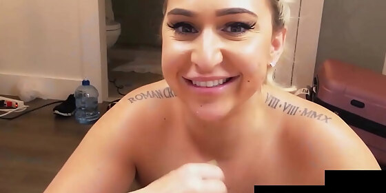 thick naughty nympho nina kayy sucks cock until she milks warm cum