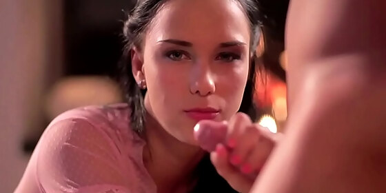 beauty in pink erotic blowjob