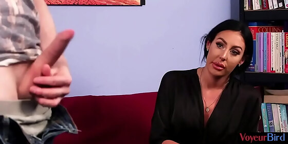 cfnm voyeur milf in stockings watching guy in solo hj action