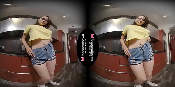 solo teen cock teaser dayana is masturbating in vr
