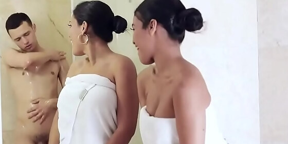latina step sisters bribe stepbrother with sex