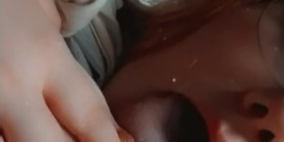 sucking and licking my own tits