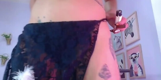 with my bunny costume undressing and playing with my little ass