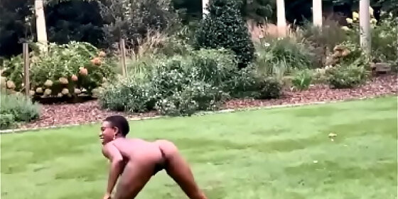 she gets naked outside