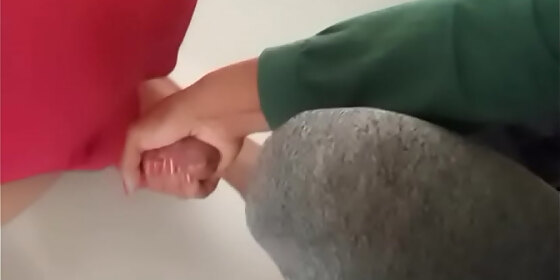 with just a light touching his clitty was dropping