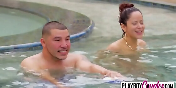 her pussy licked by several swingers now