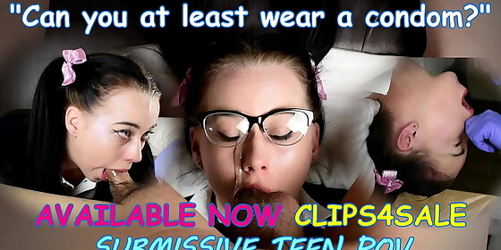 scared teen worries that a creepy old man hasn t been tested and won t wear a condom while face fucking her pretty little face