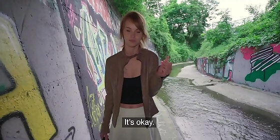 public agent redhead ariela donovan fucked in a tunnel
