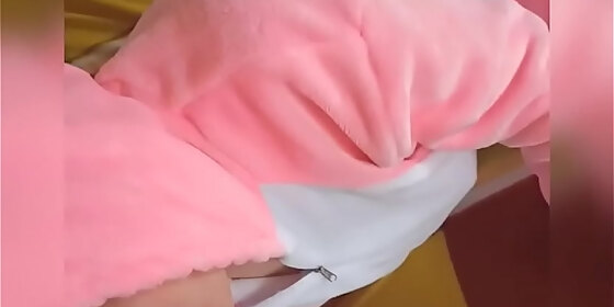 my stepsister in pink pajamas wants cock in her mouth and ass