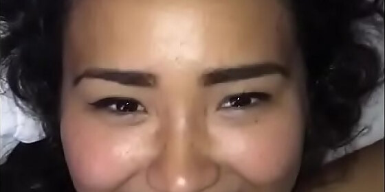 chubby latin girlfriend gives me a blowjob