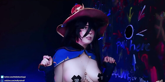 genshin impact mona cosplay hard core