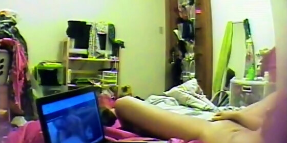 asian stepmom masturbates on porn