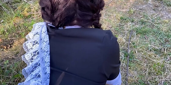 teacher fucked a in the bushes and accidentally cum in her pussy
