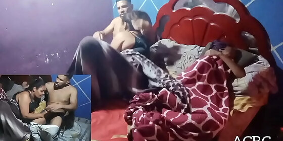 stepdaughter being fucked from behind by stepfather next to who smiles two cameras two angles