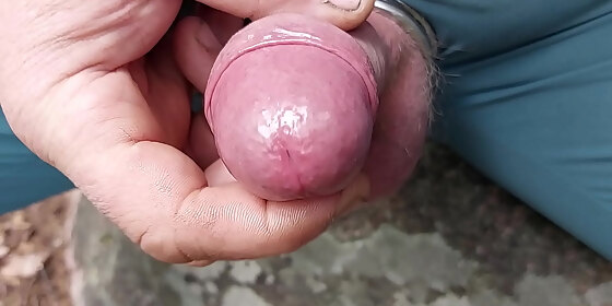 close up cumming in nature