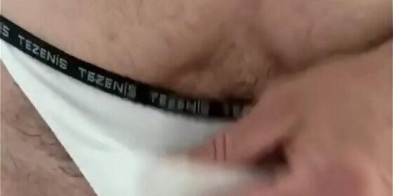 handjob and cum in the bathroom