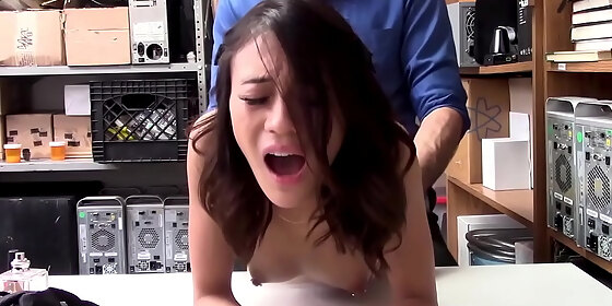 petite asian shoplifter chick rough fuck