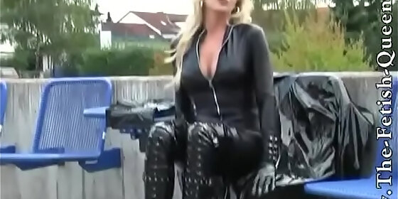 sexy german girl dominatrix in leather