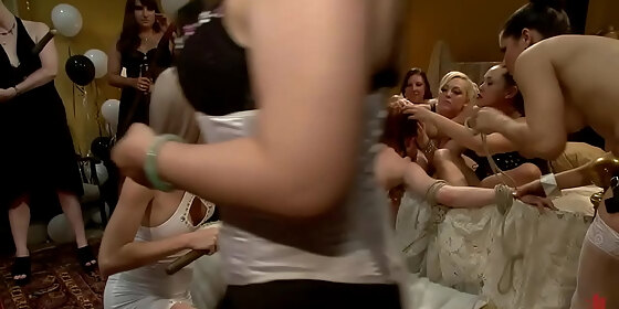 babe whipped and fucked at dyke party