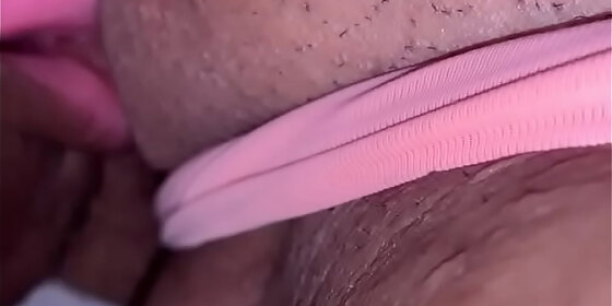 pulled her panties to the side and tasted her pussy