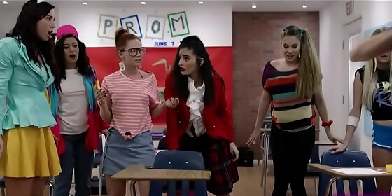 sexy lesbian professor georgia jones started her class with a wild orgy with her students angela white emily willis and aidra fox