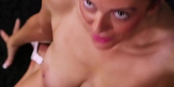 slutty doll gets jizz shot on her face swallowing all the jism