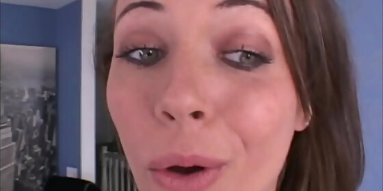 hannah west hamming it up with her face fuck