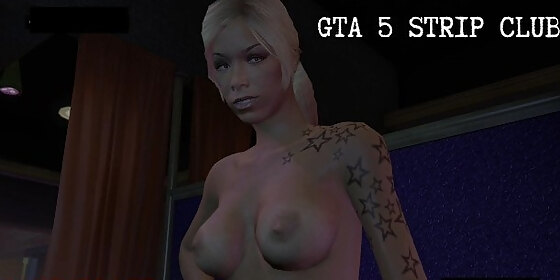 gta5 los santos strip club 2 girls show tits and dance
