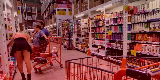cristina almeida slutwife flashing in the supermarket