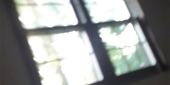 risky ugly fat bitch rubs pussy by window
