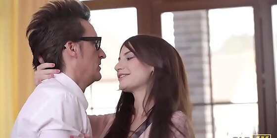 old4k rich guy is going to marry super hot teen who loves sex