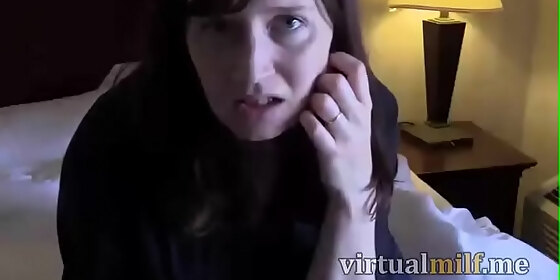 step mom having trouble with sucking cock and she asked for help