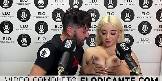 lore sofia shows her big natural tits with elo podcast