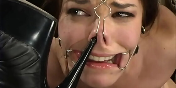 bound lesbian fucked with high heel