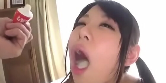 a small japanese woman is fucked hard by men