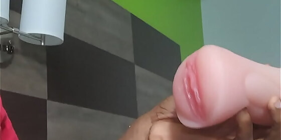 solo man with new toy very soft pocket pussy and mouth