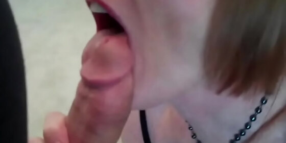 redhead mature gives wonderful blowjob