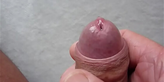 cock play with precum and foreskin withdrawal