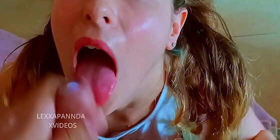 green eyed stepsister gives me an incredible blowjob